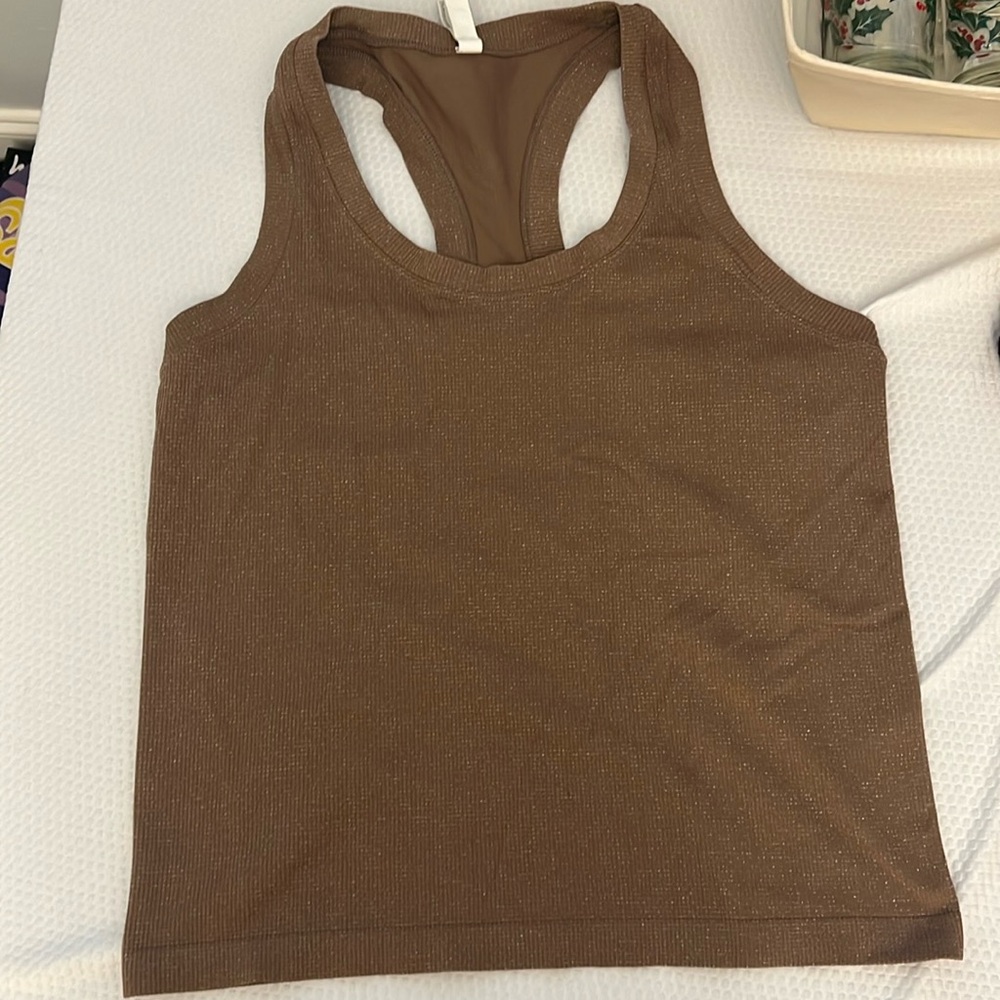 Athleta racerback sparkly stretch top